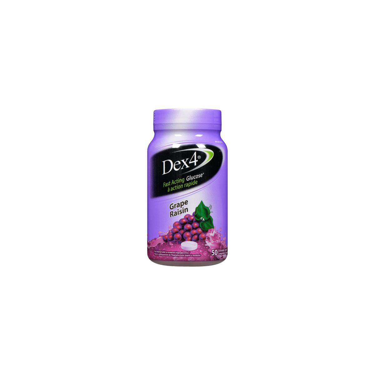 Bouteilles de comprimés de glucose Dex4 (50 comprimés)