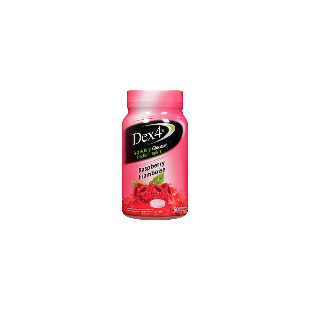Bouteilles de comprimés de glucose Dex4 (50 comprimés)