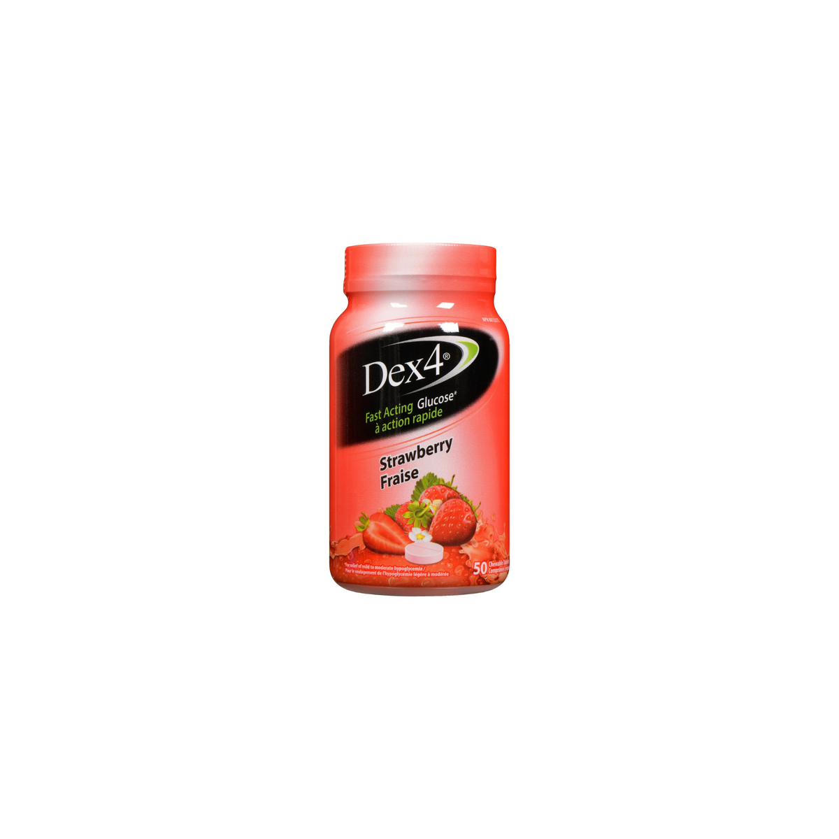 Bouteilles de comprimés de glucose Dex4 (50 comprimés)